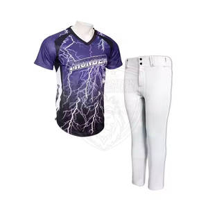 Camiseta de softbol de rendimiento para mujer con mangas cortas Uniforme de softbol duradero para mujer con Fi flexible - Product Image 1