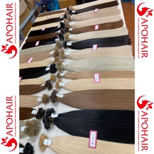 Extensiones de cabello humano con punta de anillo Nano, cabello 100% humano sedoso, liso, todos los colores, cutícula, línea doble, venta al por mayor - Product Image 1