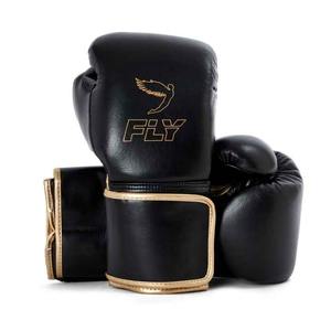 Gants de boxe professionnels à la mouche 100% cuir original avec logo personnalisé gants d'entraînement de sparring Muay à lacets - Product Image 1