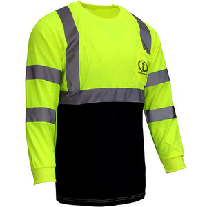 Nuevas camisas Hi Viz, cinta reflectante negra personalizada, ropa de seguridad, camisas de alta visión, ropa de trabajo, camisas de Color negro y verde - Product Image 1