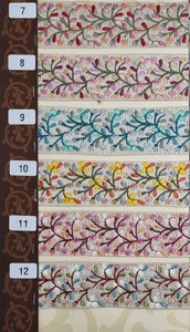 Nappe brodée florale 100% coton sur mesure divers motifs ethniques en base noire à différentes fins et tailles - Product Image 3