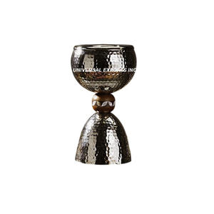 Espejo pulido de acero inoxidable Bakhoor forma redonda diseñador incienso titular última colección elegante metal Mubkhar - Product Image 3