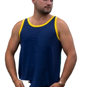 YRoma International Custom Logo <b>Sheep</b> <b>Shearing</b> Breathable Quick Dry Eco-Friendly Men's 100% Cotton O-Neck Sleeveless Tank Top - Product Image 1