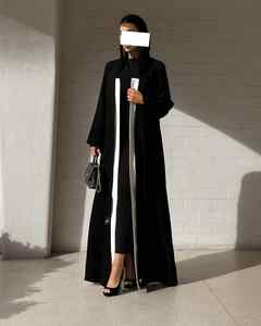 2024 nouvelle mode ouverte Abaya soie vêtements décontractés pour les femmes musulmanes accessoire traditionnel à dubaï moyen-orient - Product Image 2