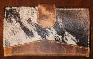 Cartera de cuero de vaca auténtica hecha a mano para mujer, Cartera de piel de vaca auténtica hecha a mano para niñas - Product Image 2