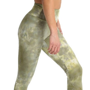 Mallas de gimnasio de cintura alta sin costuras para mujer, venta al por mayor, pantalones de Yoga lisos de Spandex para mujer, mallas de gimnasio de cintura alta - Product Image 5