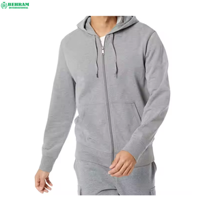 Sudaderas con Cremallera para Hombre, 100% Algodón Francés, Venta al Por Mayor, Estilo Urbano, Impresión Personalizada, Transpirables, de Secado Rápido - Product Image 1