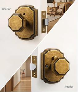 Bouton de porte en or foncé avec finition vintage idéal pour le bureau de la chambre à coucher de la porte principale ajoute un charme antique aux intérieurs classiques de l'Inde - Product Image 5