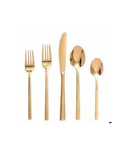 Juego de cubiertos Cuchara dorada de acero inoxidable Utensilio de restaurante Cubiertos de boda - Product Image 4