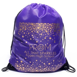 Mochila de lino estilo Rock urbano, bolsa de escalada con correa de poliéster y algodón, diseño de patrón de letras a la moda para cierre de cuerda de viaje - Product Image 3