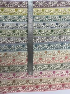 9 Mtr. Dentelle de luxe traditionnelle sur filet papillon avec option de séquence de motif de fleurs brodées colorées fabriquée en Inde - Product Image 5