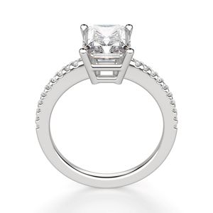 Anillo de compromiso de corte radiante para mujer - Product Image 6