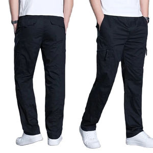 Pantalon cargo de taille moyenne à séchage rapide pour hommes, pantalon de travail décontracté en polyester/coton, imperméable et respirant, coupe ample et haute - Product Image 2