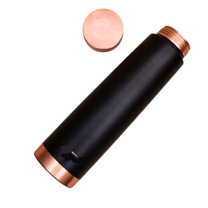 Ensemble de 2 bouteilles d'eau en cuivre pur avec poignée, finition martelée et unie, non doublées et non revêtues, étanches, pour les bienfaits de la santé ayurvédique - Product Image 2
