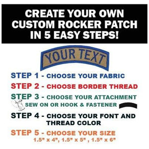 Tùy Chỉnh Thêu Rocker Các Bản Vá Lỗi Twill Vải Đồng Phục 35 + Vải Kích Thước Nhiều Phông Chữ Cá Nhân Thiết Kế - Product Image 2