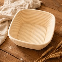 Panier de Fermentation de Pâte Personnalisé avec Logo OEM, Design Carré pour les Acheteurs en Gros et les Marques à Marque Blanche