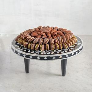 Le piédestal de socle de support de gâteau de cylindre de nacre bleue se tient pour la boulangerie et les desserts présentant - Product Image 5
