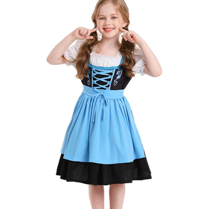 ชุดเดรส dirndl ผ้าคอตตอน/โพลีเอสเตอร์ปรับแต่งได้สำหรับเด็กผู้หญิง - Product Image 2