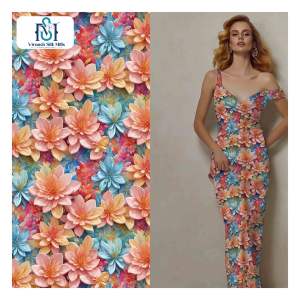 Vicose Print 30s 32S 45S 5d Efecto Fabricante Precio 100% Viscosa Floral Impreso 100 Rayón Impresión digital Vestido Tela - Product Image 1