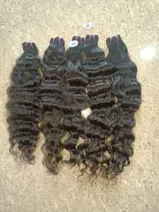 Cabello humano remy virgen indio de alta calidad, extensiones de cabello, cierres, pelucas de encaje, 100% - Product Image 2