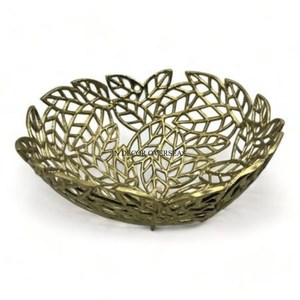 Bol de décoration de service de grande forme du fabricant indien Fleurs plaquées or de haute qualité Look accrocheur Résistant à la chaleur Prix bas - Product Image 5