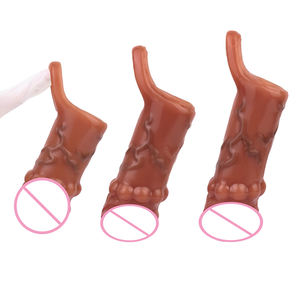 FRRK <span class=keywords><strong>glande</strong></span> con cuentas de silicona realista pene manga con anillo anticaída consolador vaina juguetes sexuales para hombres pene <span class=keywords><strong>agrandar</strong></span> extensor - Product Image 1