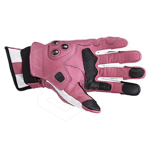 ถุงมือมอเตอร์ไซด์สำหรับผู้ชายถุงมือหนังสำหรับใส่เล่นกีฬาถุงมือมอเตอร์ไซด์สีเรียบหน้าจอสัมผัสปรับแต่งได้ - Product Image 6