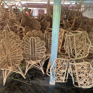 Venta al por Mayor de Sillas Infantiles de Ratán Rosa, Azul y Amarillo, Juego de Muebles Infantiles para Fiestas y Eventos, Muebles Infantiles Hechos a Mano de Vietnam - Product Image 5