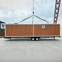 Maison préfabriquée de type Apple Cabin aux normes australiennes avec remorque, déplacement libre, aménagement personnalisable, idéale pour le camping