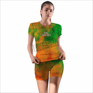 Ensemble t-shirt et short en coton pour femmes pour des tenues décontractées confortables Ensemble t-shirt et short pour femmes élégantes - Product Image 2