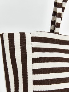 Bolso de Mano de Lona a Rayas para Mujer, con Logotipo Personalizado, Marca Privada OEM ODM, Gran Capacidad, para Playa y Compras, Fabricante - Product Image 3
