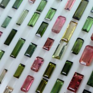 Lot de pierres précieuses en forme de baguette multi-tourmaline naturelle polie pour la fabrication de bijoux tailles mixtes - Product Image 4