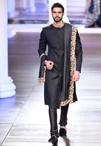Elegant Indo-Western Sherwani with Beautiful Hand Zardozi Embroidery <b>Pant</b> Stole for Weddings and Parties in 2024 Plus Size - Product Image 2
