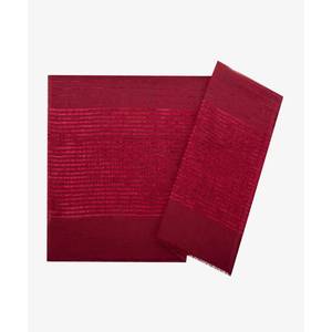 Écharpe en velours rayée bordeaux 75x200 - Accessoire de tête et foulard - Product Image 1