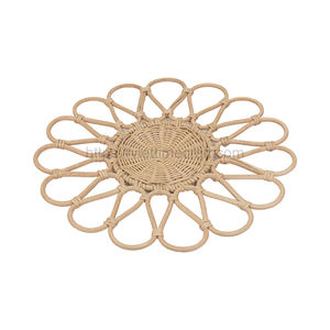 New Design Flower Brown <b>Rattan</b> <b>Placemat</b> Charger Handwoven for Dinning Table Made in Vietnam - Product Image 6