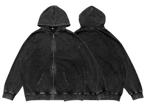 Sudadera con capucha Unisex 100% algodón 350g espuma de peso pesado impreso ajuste suelto estilo Vintage cuello con capucha personalizado para hombres y mujeres - Product Image 3