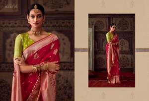 Saree de créateur en crêpe Georgette pure soie indienne et pakistanaise pour mariage et fête avec tissage Zari - Product Image 4