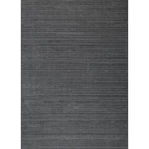 พรมทอขนและผ้าไหมไม้ไผ่สำหรับ Home-HWJ-01ผ้าทอมือสีเทาดำ - Product Image 1