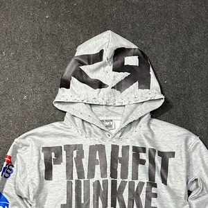 Pull à capuche unisexe personnalisé en gros Sweat à capuche vintage en polyester/coton pour hommes Sweat à capuche homme lourd de haute qualité 500 g/m² - Product Image 3