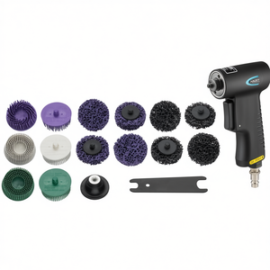 Juego de amoladoras neumáticas Hazet de 17 piezas, colección de amoladoras de cerdas - Product Image 3