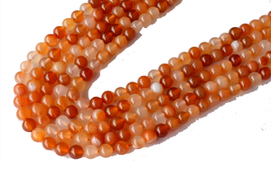 Collier en cristal naturel, perles de cornaline rouge lisses, bijoux en pierre rouge polie, brin lâche, grossiste en pierres précieuses pour la guérison - Product Image 4