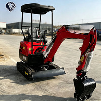 Excavator Mini Hidrolik Kompak 2 Ton dengan Bucket Penggali untuk Konstruksi, Lanskap, dan Pekerjaan Kebun