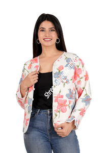 Chaqueta acolchada de lana de algodón Reversible para mujer, estampado de bloque de mano Floral, bolsillos con botones, abrigo de otoño e invierno, acabado transpirable - Product Image 6