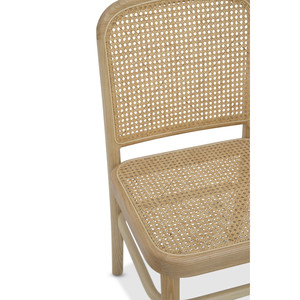 Celvine-Muebles modernos para el hogar, sillas de comedor de madera maciza de teca y ratán tejido con acabado natural para uso en interiores - Product Image 5