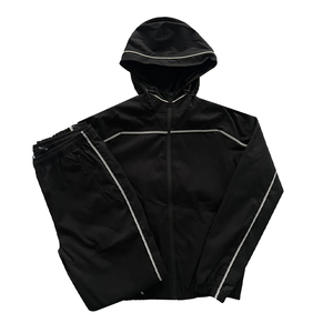 OEM personnalisé City Streetwear Jogging Costume Unisexe Survêtement 2 Pièces Ensemble Gym Survêtement Ensemble Vêtements d'extérieur Coupe-Vent Survêtement pour Hommes - Product Image 1