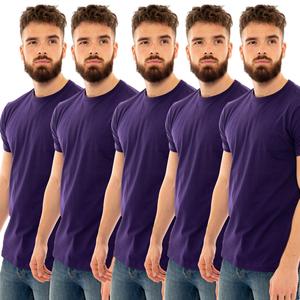 Camiseta Casual de Manga Corta para Hombre, Mezcla de Poliéster/Algodón, Cuello Redondo, Diseño Personalizado, Antiarrugas, Secado Rápido, Estampado Sólido - Product Image 3