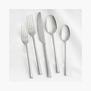 Miroir à tête ronde en acier inoxydable poli à la main poignée unie ensemble de couverts Unique au Design Royal - Product Image 3