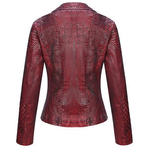 Respirant manches longues col rabattu personnalisé veste en cuir pour femmes Offre Spéciale manches longues printemps et automne vestes - Product Image 6