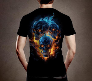 Camiseta de estilo veraniego de moda Retro para hombre, Camiseta holgada de manga corta 100% de algodón con estampado DTG DTF - Product Image 3