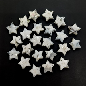 Dendrita ópalo facetado tallado a mano forma de estrella piedras preciosas fabricación de joyas 10mm grado AAA ópalo tallado piedra preciosa suelta Briolette - Product Image 2